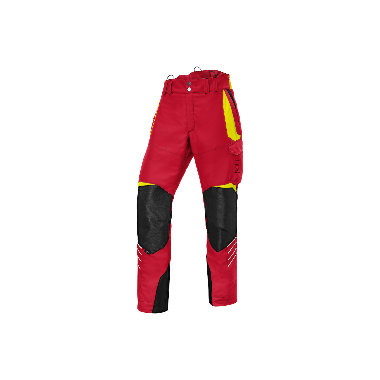 Pantalon anti-coupures Forest rouge et jaune - Kübler