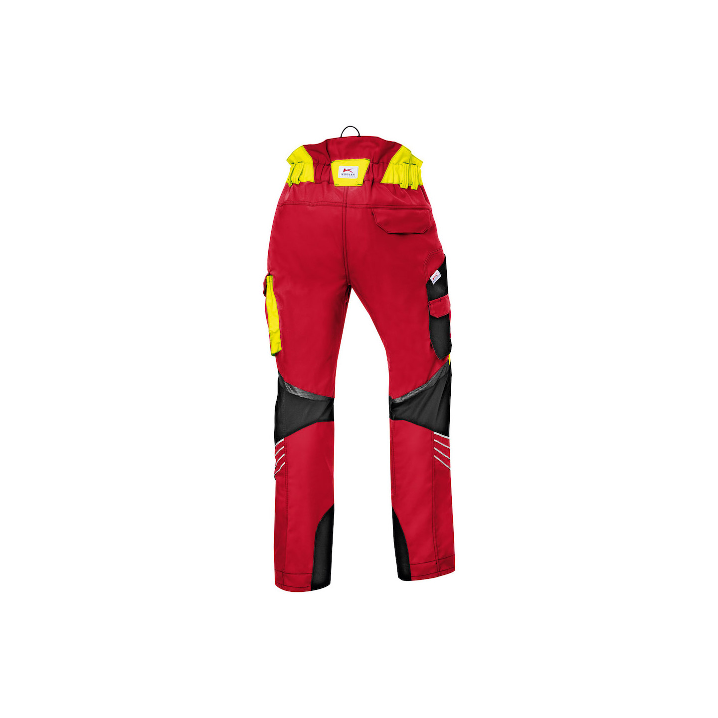 Pantalon anti-coupures Forest rouge et jaune - Kübler