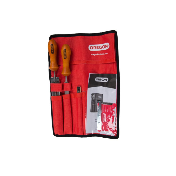 Kit d'affûtage complet pour chaîne de tronçonneuse avec etui