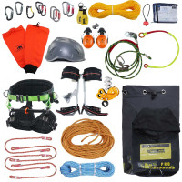Kit De Griffes D’escalade Pour Arboriste – 150 Kg, Plusieurs Tailles (250-500 Mm), Avec Harnais Et Corde, Pour Grimpe Et élagage