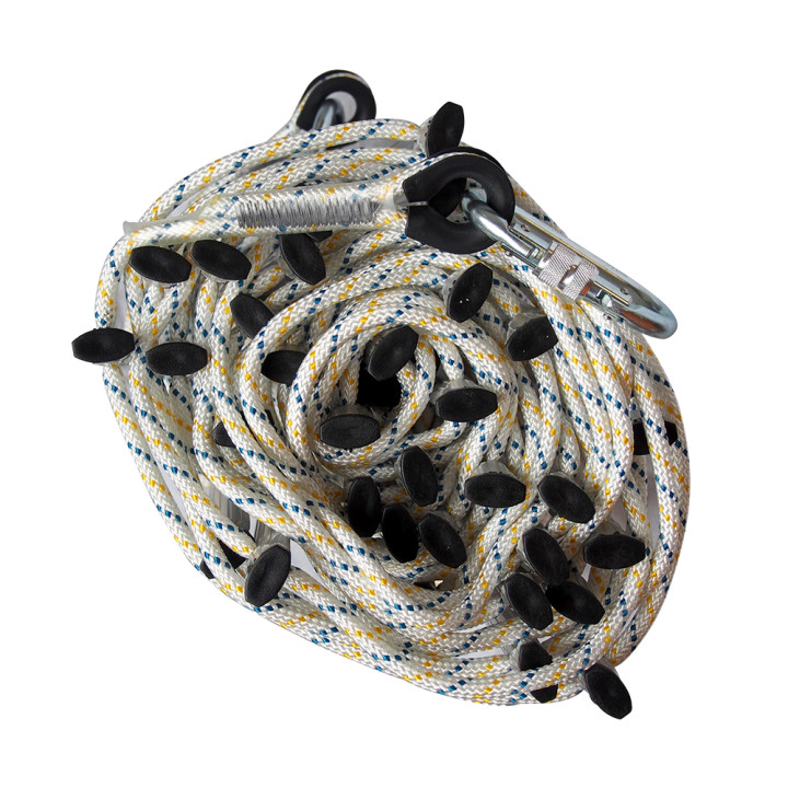 Corde de sécurité 10mm 10 mètres, corde de sauvetage en plein air en nylon  corde haute ténacité avec corde de sécurité mousqueton pour applications  survie d'urgence, sauvetage incendie c