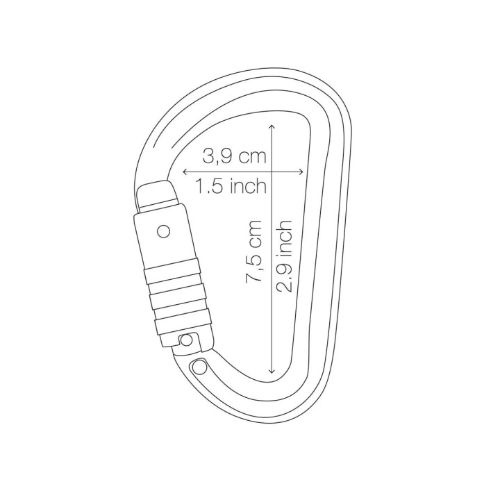 Mousqueton Sm'D Petzl dimensions