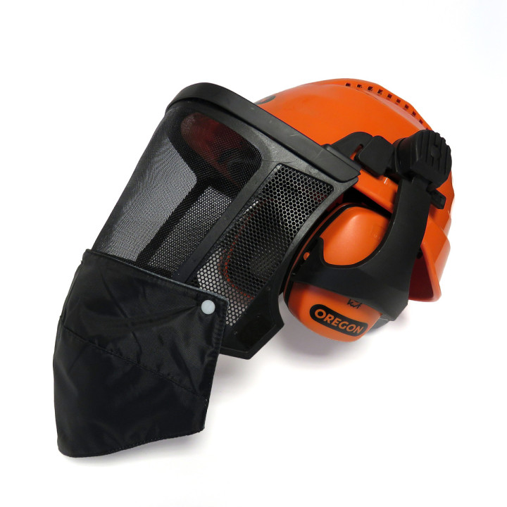 Casque de bûcheron protection complète - Norme EN352-3