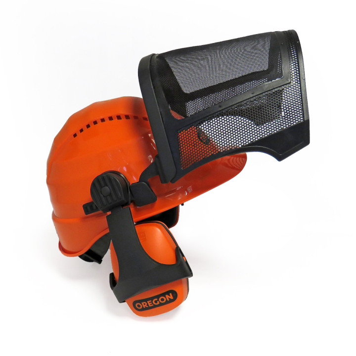 Casque de bûcheron protection complète - Norme EN352-3