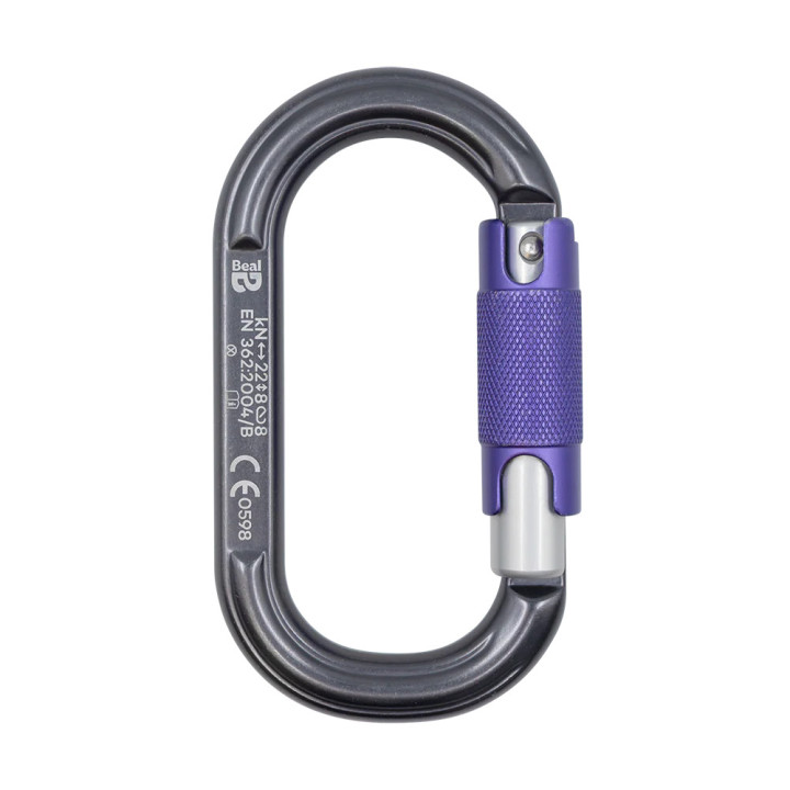 Mousqueton O'light 3-MATIC oval en aluminium Beal