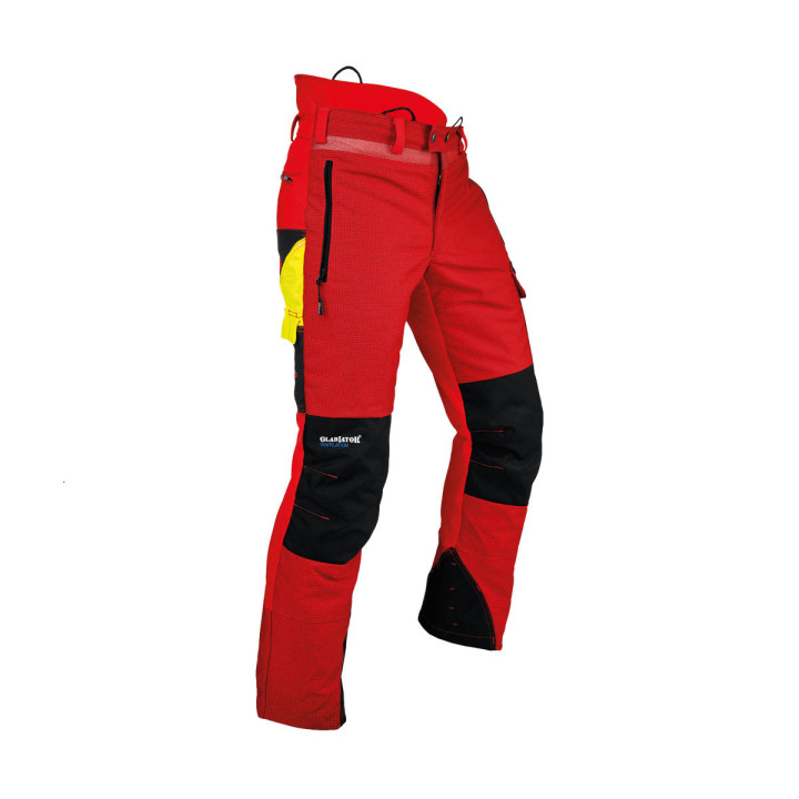 Pantalon anticoupure Pfanner Gladiator Ventilation rouge