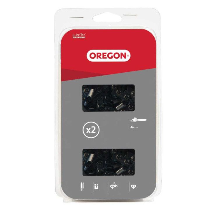 Chaîne Oregon Twinpack pour Greenworks GPS7220 - 25 cm - 40 maillons