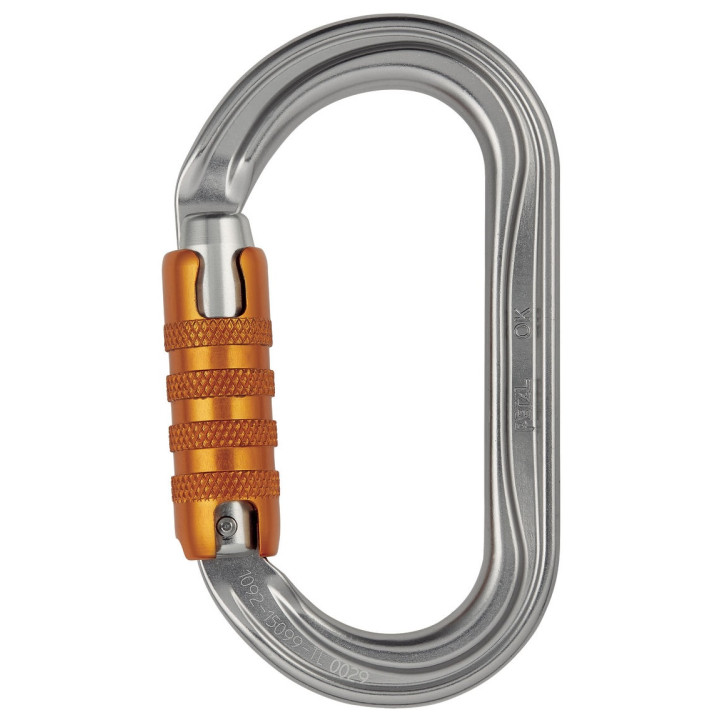 Mousqueton symétrique OK Petzl - gris, noir - 3 verrouillages