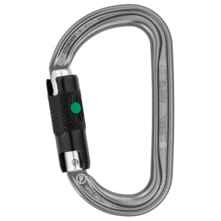 Mousqueton asymétrique Am'D Petzl - gris, noir, doré - EN 362
