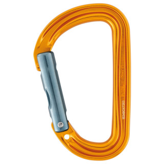 Mousqueton Sm'D Petzl, forme D, aluminium - jaune, noir