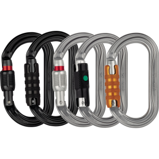 Mousqueton symétrique OK Petzl - gris, noir - 3 verrouillages