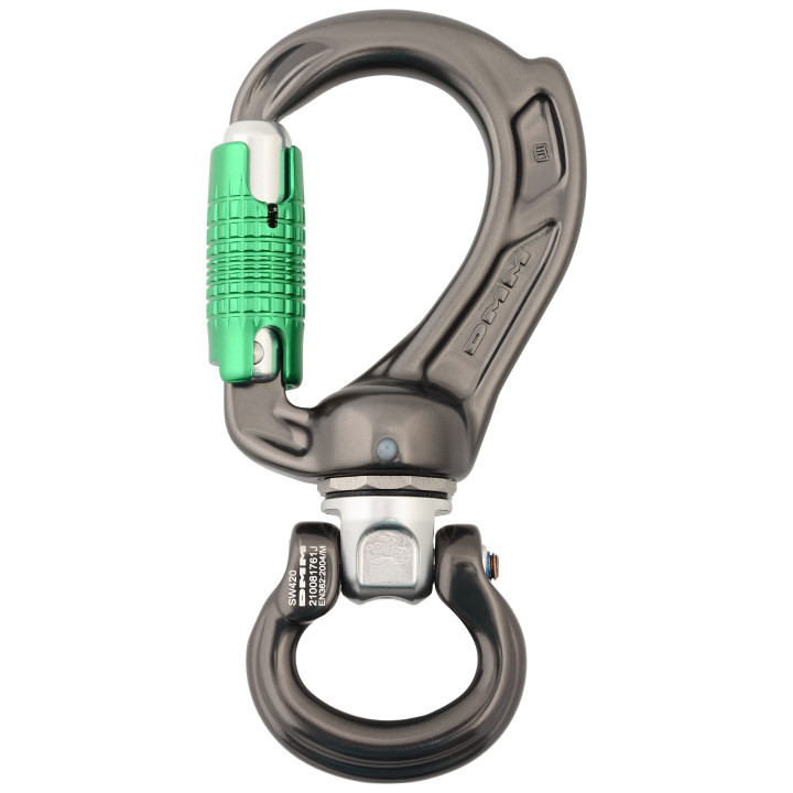Mousqueton émerillon DMM Director Swivel Boss Bow Locksafe