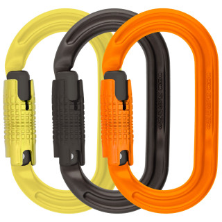 Mousqueton DMM Ultra O Tri-Lock – lot de 3 (jaune, gris, orange)