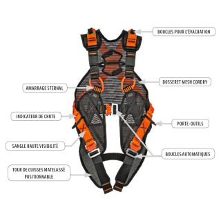Harnais antichute Pro COR-FIT à boucles automatiques - EN 361 / EN 1497