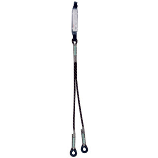 Longe antichute double en Y à absorbeur d'énergie - drisse Ø 10,5 mm - EN 355