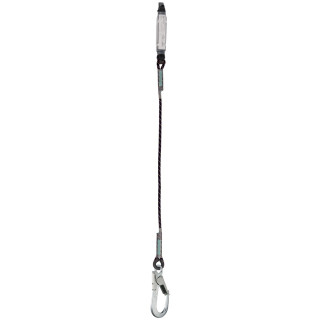 Longe antichute simple à absorbeur d'énergie avec mousqueton grande ouverture - EN 355